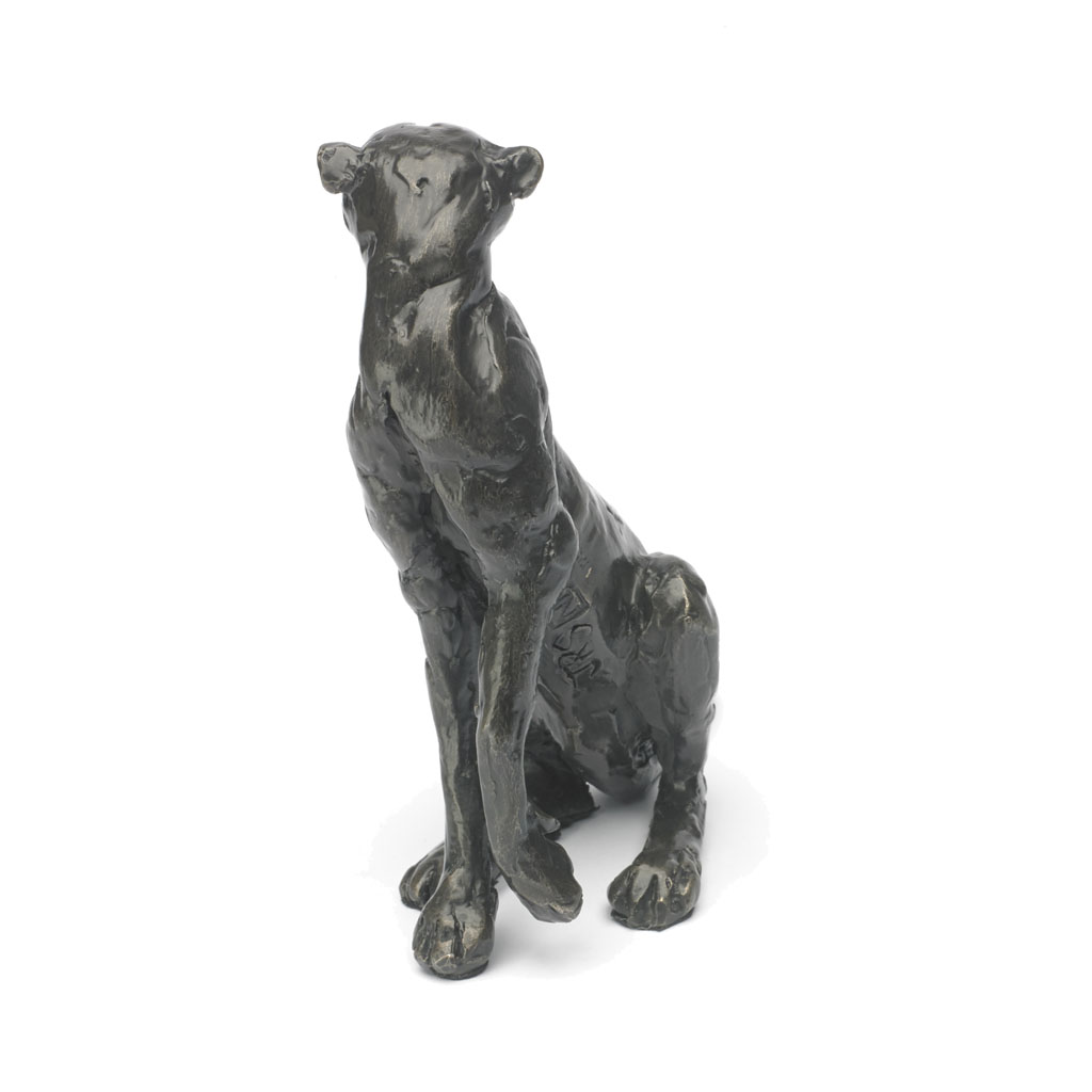 Bronze Cheetah Sculpture: Seated Cheetah by Jonathan Sanders