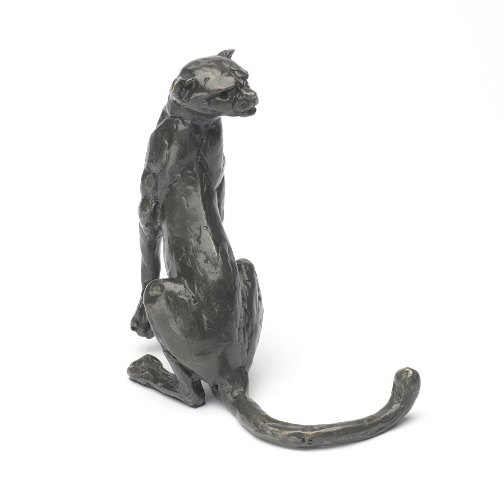 Bronze Cheetah Sculpture: Seated Cheetah by Jonathan Sanders