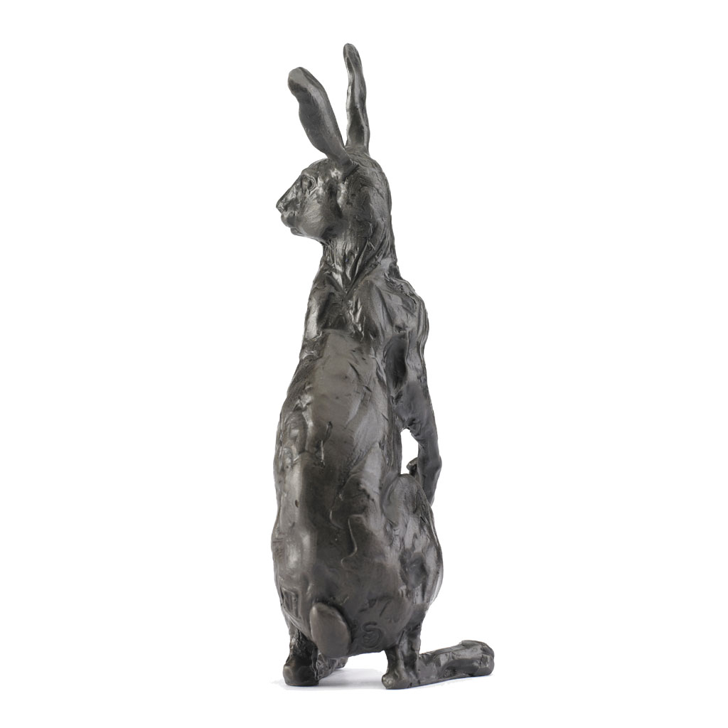 Bronze Hare Sculpture: Alert Hare II by Sue Maclaurin