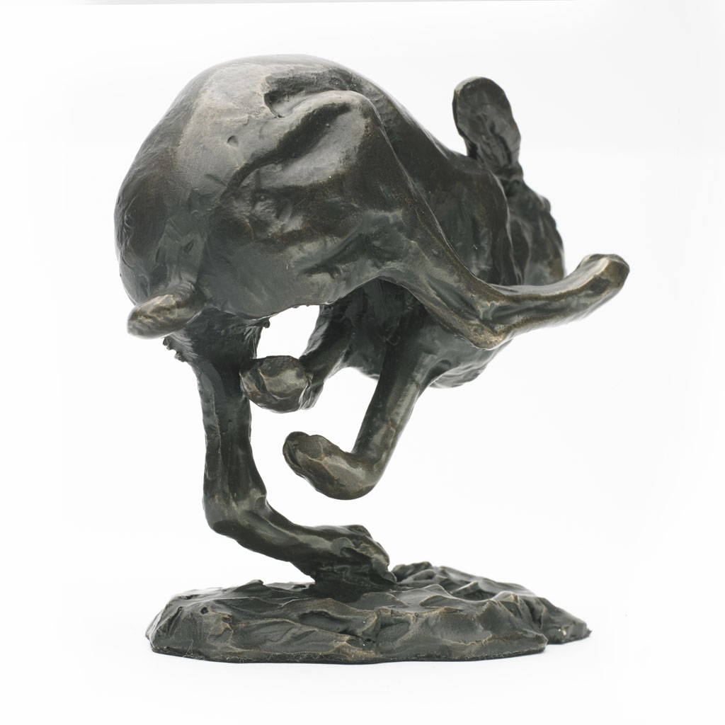 Bronze Hare Sculpture: Racing Hare by Sue Maclaurin