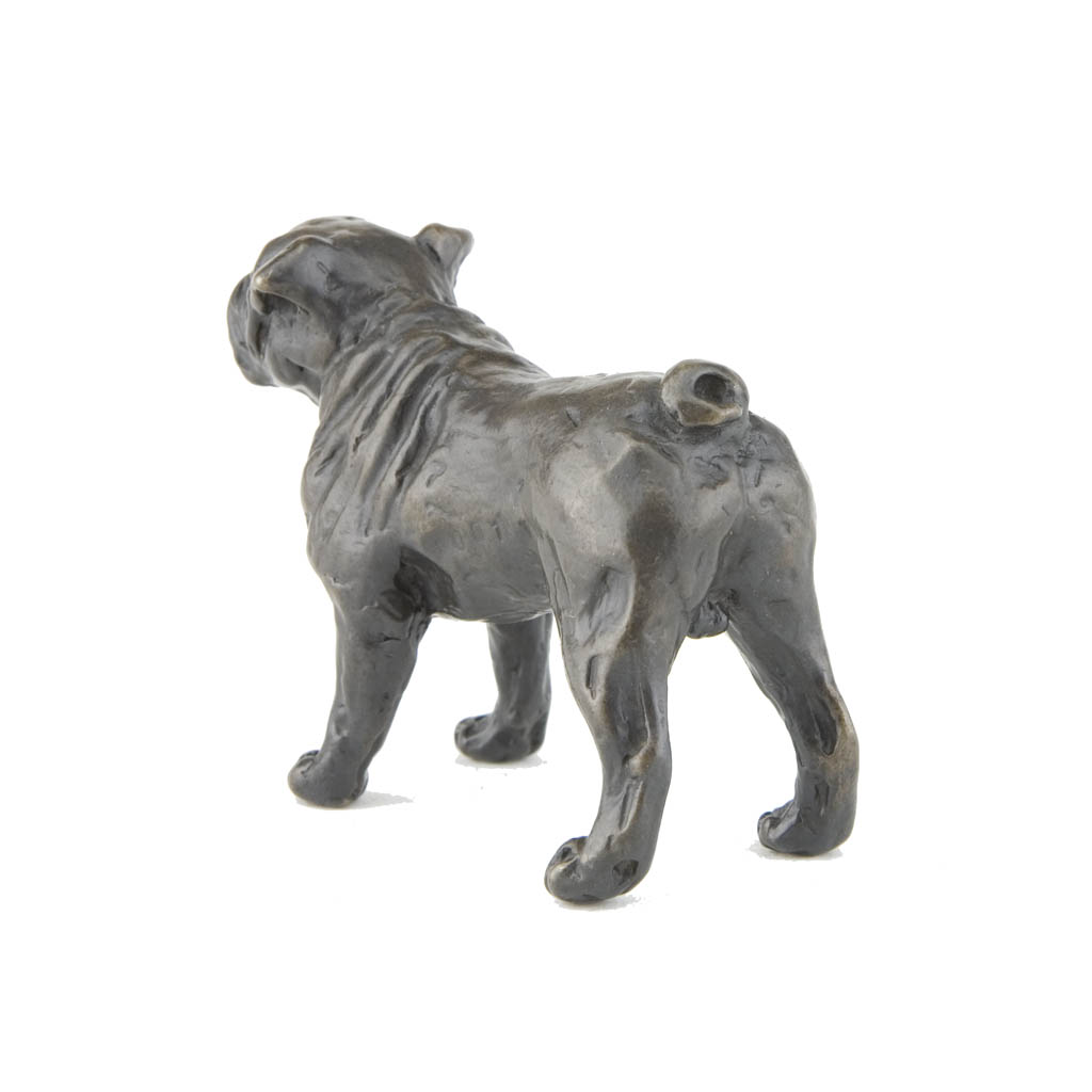 Bronze Dog Sculpture: Bulldog Maquette by Sue Maclaurin