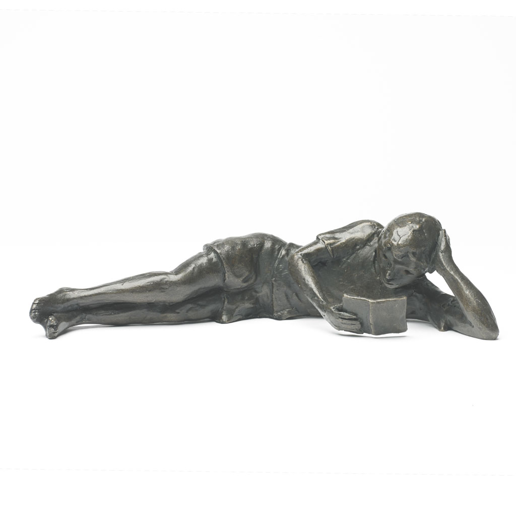 Wedgwood Museum Original Bronze Sculpture: Reading Boy by Jonathan Sanders