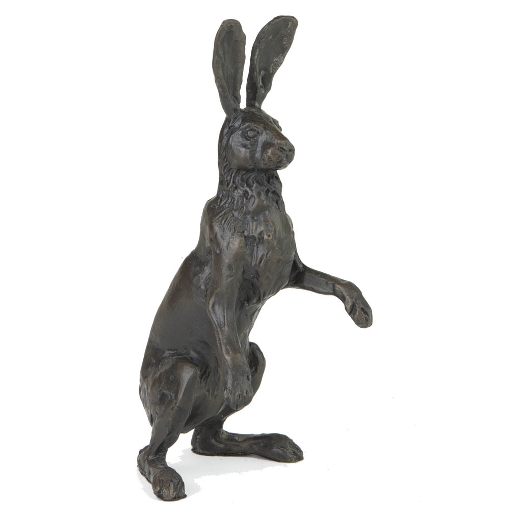 Bronze Hare Sculpture: Alert Hare III