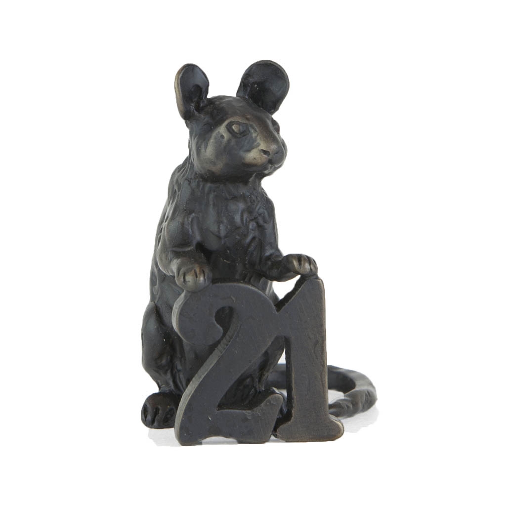 Bronze Mouse Sculpture: Celebration Mouse - 21