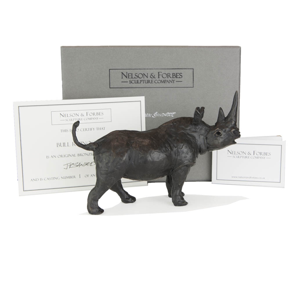 Bronze Rhino Sculpture: Bull Rhinoceros by Jonathan Sanders - Image 11
