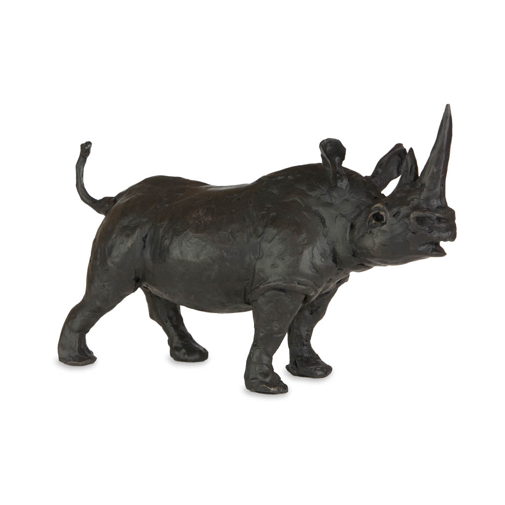 Bronze Rhino Sculpture: Bull Rhinoceros by Jonathan Sanders - Image 3