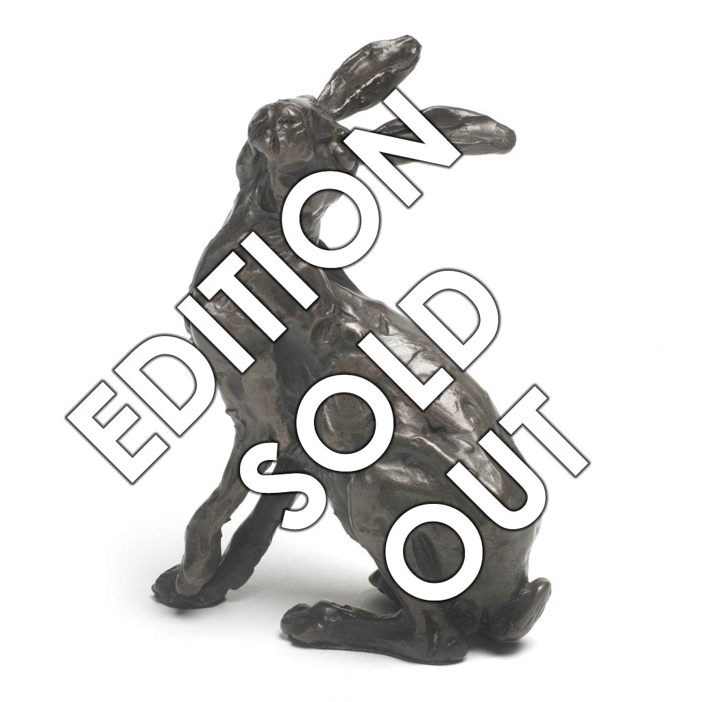 Bronze Hare Sculpture: Listening Hare by Sue Maclaurin