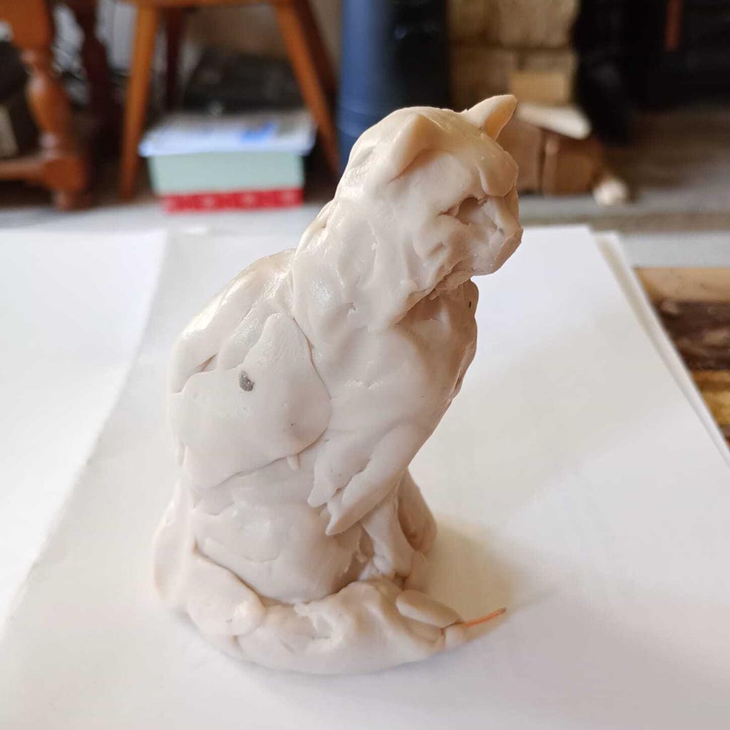 Bronze Cat Sculpture: Long Haired Sitting Cat by Sue Maclaurin **NEW!** - Image 21